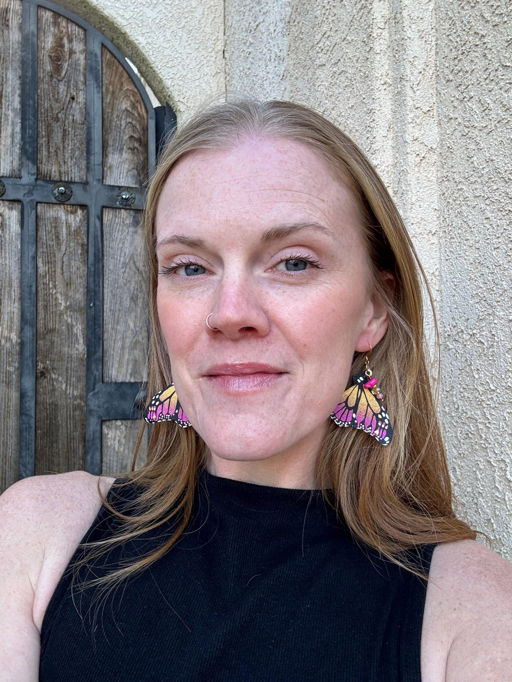 Hand Painted & Crafted Butterfly Earrings - "Mini Erica wings"