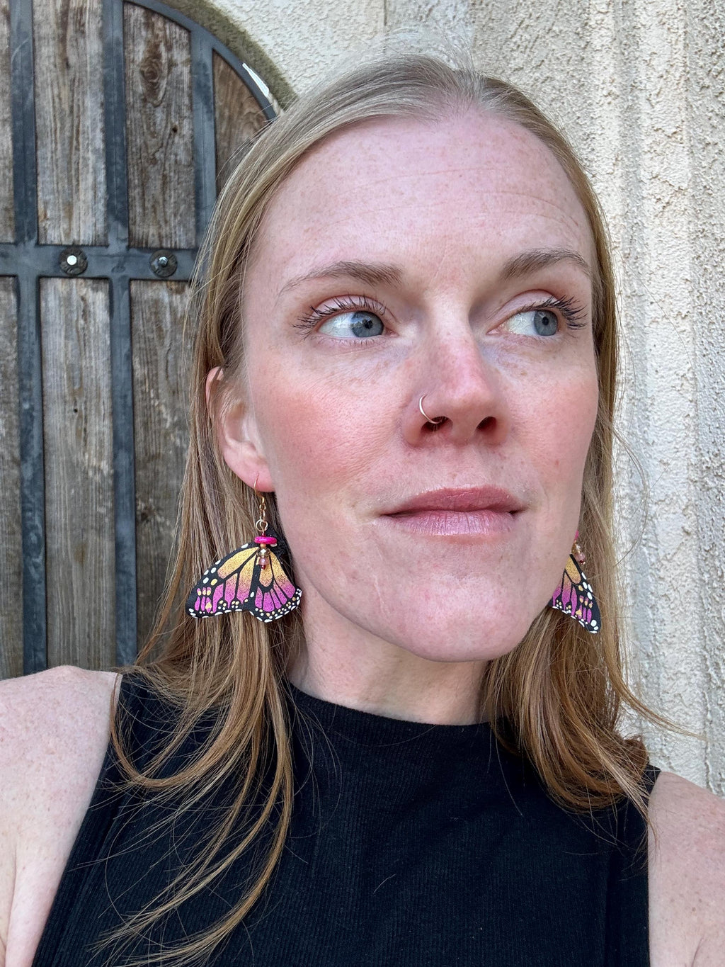 Hand Painted & Crafted Butterfly Earrings - "Mini Erica wings"