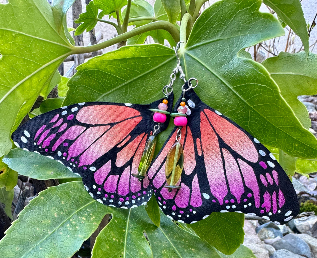 Hand Painted & Crafted Butterfly Earrings - "The Isla Mujeres"