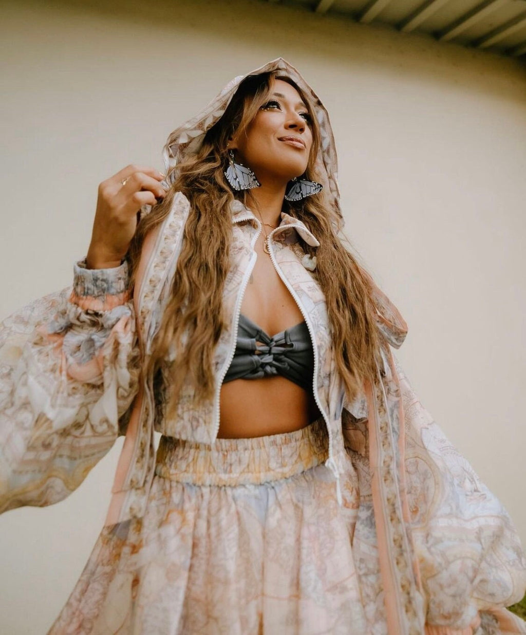 Hand Painted & Crafted Monarch Butterfly Earrings - "the Hirie Glam Wings"