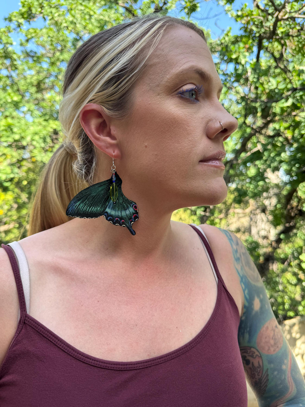 The Astral Wings - Handmade, hand painted Swallowtail Butterfly