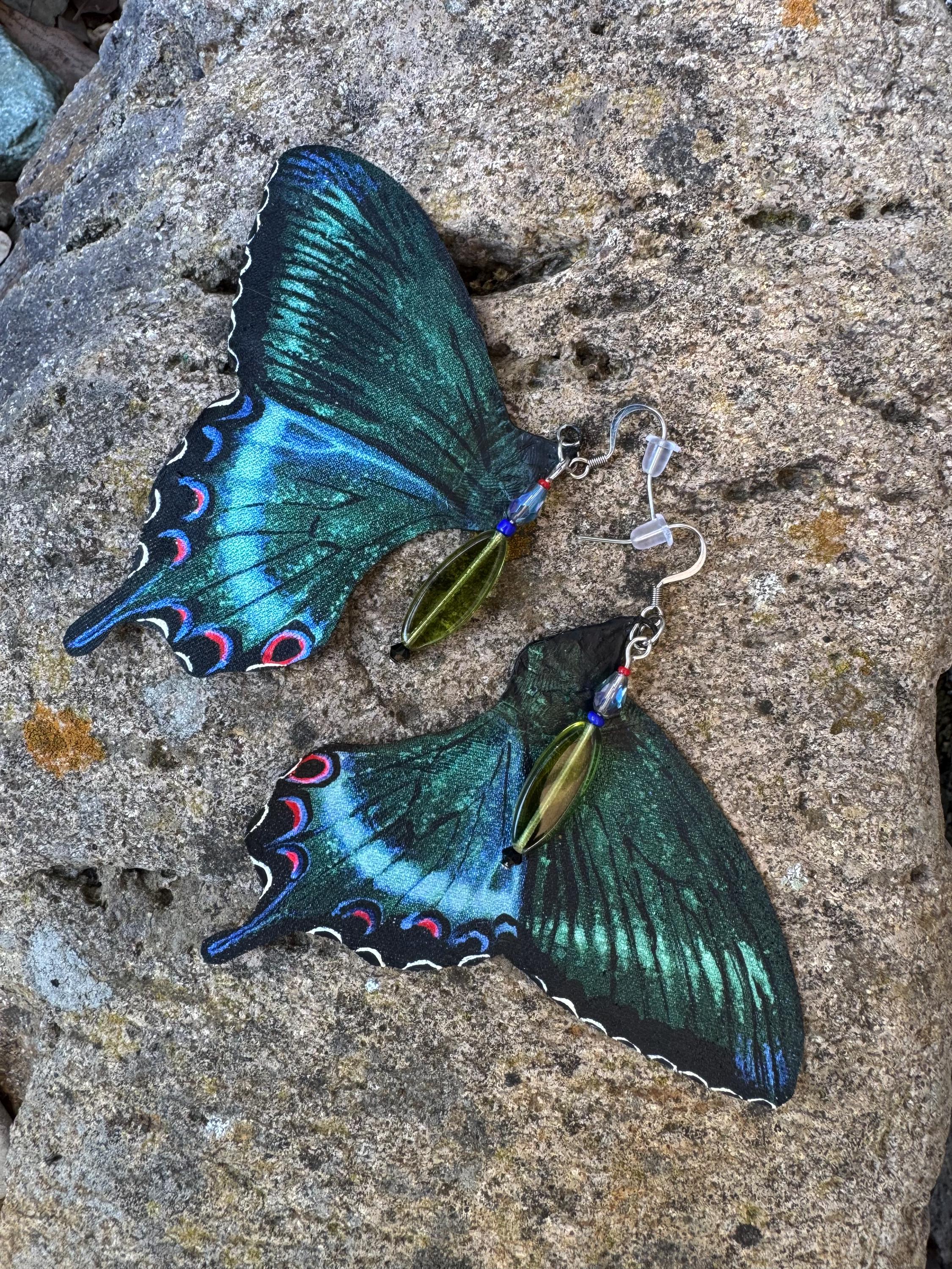 The Astral Wings - Handmade, hand painted Swallowtail Butterfly