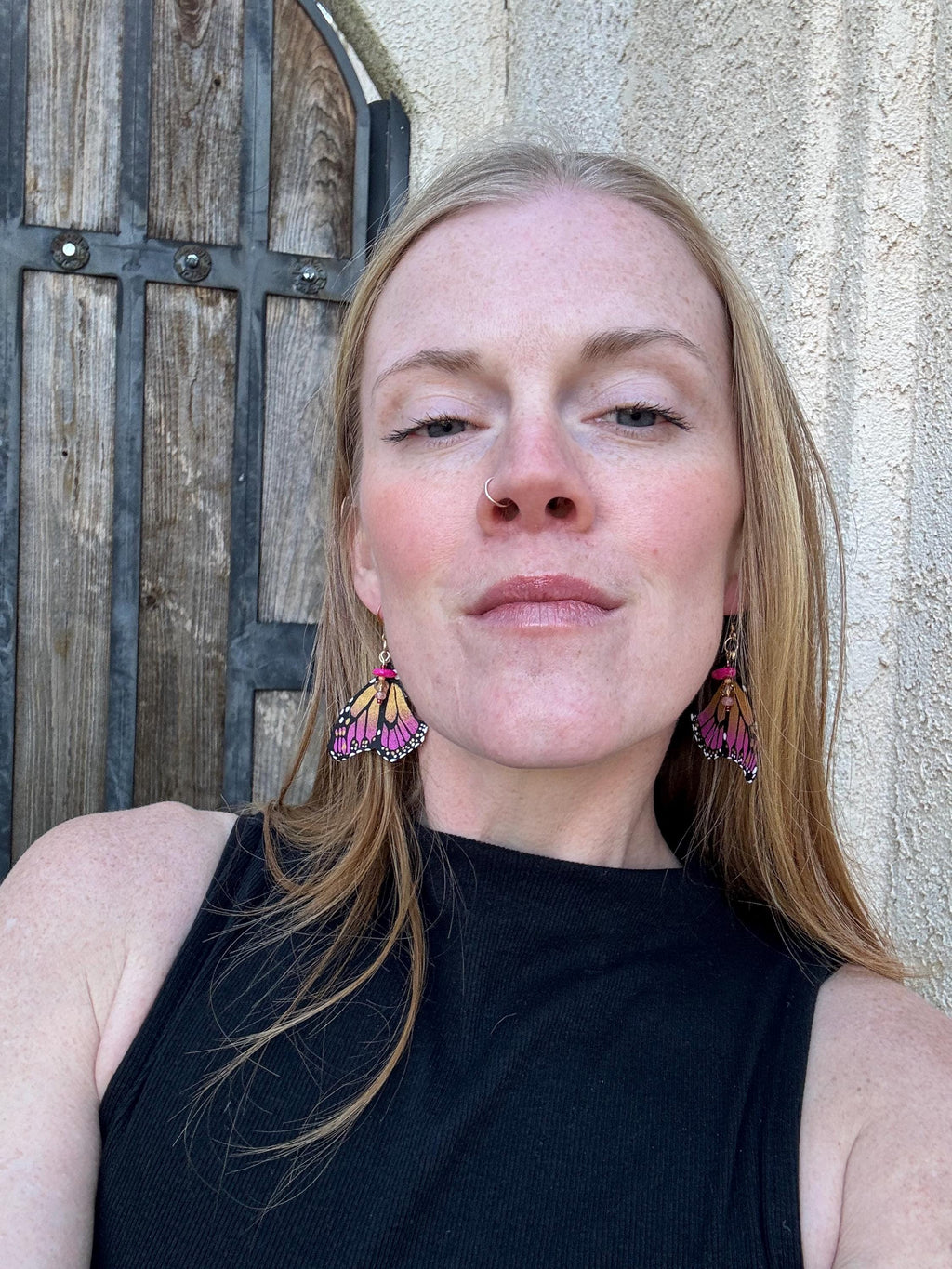 Hand Painted & Crafted Butterfly Earrings - "Mini Erica wings"